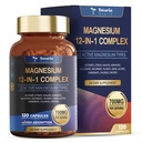 Totaria Magnesium Complex 700mg 12 in 1 Magnesium Supplement met Glycinate Citrate Malate Oxide Taurate Aspartate Orotate Magnesium Ontspanning, Muscle, Heart Support, Vegan 120 Capsules