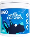 DOCO Hondenoor Cleaner Wipes Finger Cleaning Kit voor honden & katten Eucalyptus, kamille & Aloe Cat Ear Cleaner Soothes, Deodorizes & Helpt Itchy Ears (50 Tel.)