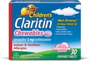 Claritin 24 uur Allergie Kauwtabletten voor kinderen, Non Drowsy Allergie Relief, 30 tellen
