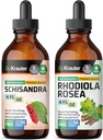 BIO KRAUTER Schisandra Tinctuur 4 Fl. Oz. & Rhodiola Rosea Tinctuur 4 Fl. Oz.