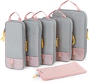 BAGSMART 6 Set /4 Set/2 Set Compressieverpakking Cubes voor reizen, Lichtgewicht Bagage Organizer Bags, Duurzame Space Saver Bags Reis Essentials
