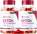(2 packs) Premier Keto Plus Gommies de vinaigre de cidre de pomme pour la perte de poids, Premier Keto Gommies de vinaigre de cidre de pomme, Premier Keto Gommies, Premier Keto+ Gommy Extreme, 2 mois