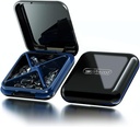 Petite boîte à pilules, cas de pilules de voyage - Acedada Portable Daily Pill Container, support de pilule pour la purse, organisateur de médecine compacte étanche, cas de vitamine, noir