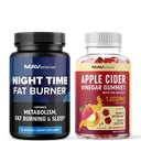 MAV NUTRITION Night Time Fat Burner Capsules en Apple Cider Vinegar Gummies 