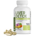 Bronson Liver Detox Advanced Detox & Cleansing Formula supporte la fonction hépatique de santé avec le chardon de lait, racine de dandelion, curcuma, feuille d'artichaut et plus, non-OGM, 180 capsules végétariennes