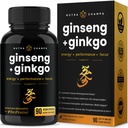 NutraChamps Korean Red Panax Ginseng Capsules Extra sterkte Ginsenosides voor energie, focus, prestaties, vitaliteit en immuunondersteuning