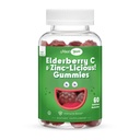 Vlierbessen Zink Gummies - Biologische Sambucus Vlierbessen Gummies met Zink en Vitamine C - Vegan Immune Ondersteuning voor volwassenen en kinderen - Kauwbare Vlierbessen Supplementen voor Immunity Boost - 60 Gummies