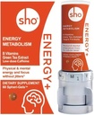 SHO Vegan Energy+ Focus Supplement Kit - Matcha Green Tea Extract, Gemethyleerd B Complex, Vitamine B en Cafeïne Natuurlijke Energie Booster zonder Crash, Jitters voor mannen en vrouwen - 60 Pillen Refill Bottle