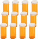 Lege plastic pillenflessen met gemakkelijke Open Snap Caps (niet Child Resistant), Prescription Medication Vials, Clear Containers Pill Cases Organisators (6 Dram, 12 stuks)