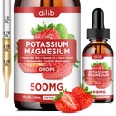 Kalium Magnesium Citrate Supplement, vloeibaar Magnesium Citrate Drops 500mg met Ashwagandha, Calcium, Zink, Vitamine D3, B6, B12, CoQ10 - Ondersteuning Kalm & Bone & Muscle & Immune Health Vegan 2 fl oz