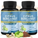 Cadane 2 Packs Citrus Bergamot Extract Capsules met Berberine, Olive, Guggul, Knoflook, Pine Bark, Black Pepper 