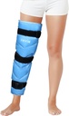 REVIX Full Leg Ice Pack Enveloppe tout autour Jambe entière, Gel réutilisable enveloppe froide pour hanche, cuisse et genou, Soft Cold Compresse Ice Pack Manche avec 3 sangles