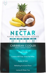 Syntrax Nutrition Nectar, 100% Wei Proteïne Isolaat Poeder, Verfrissende Fruit smaak, Caribische koeler, 2 lbs