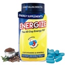 iSatori Energize Caffeine Pillen - Snelle Acterende All-Day Energie Supplement met Tijd Los Cafeïne & Natural Nootropic Ondersteuning - Geen Jitters of Crash - Energie Vitaminen voor mannen en vrouwen - (84 tabletten)