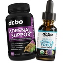 Soutien adrénal Cortisol Manager Suppléments - Adrénal Fatigue Suppléments Capsules Bio Liquid Drops Focus Femmes Hommes - Natural Adaptogen Ashwagandha Holy Basil L Tyrosine Complex Health