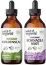 Wild & Organic Goldenseal Tinctuur 4 fl oz & Echinacea Tinctuur 4 fl oz