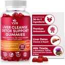 VVNaturals Sugar-Free 26-in-1 Lever Reiniging Ontgifting & Reparatie Fatty Liver Formula Gummies; 3000mg Blend van Glutathion, Silymarin Milk Thistle, Choline, TUCCA 