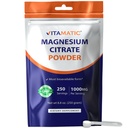 Vitamatic Magnesium Citrate 1000mg per Serving ondersteunt spier-, gewrichts- en hartgezondheid 250 Gram - 250 Servings