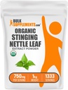 BulkSupplements.com Organic Stinging Nettle Extract Powder - Nettle Leaf Extract, Kruidensupplement - Vegan & Glutenvrij, 750mg per portie, 1kg (2,2 lbs) (verpakking van 1)