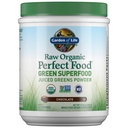 Garden of Life Raw Organic Perfect Food Green Superfood Juiced Greens Poudre - Chocolat, 30 portions - Non-OGM, sans gluten, supplément alimentaire végétal entier, plus probiotiques et enzymes
