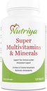 Nutriya Super Multivitaminen en Mineralen -voor Vrouwen en Mannen - Meer dan 70 Vitaminen, Mineralen, antioxidanten, Aminozuur -Ondersteunt Cellulaire Energie Productie en Immuun Systeem Gezondheid