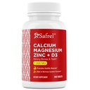 Safrel Zinc de magnésium avec vitamine D3, 300 comprimés - calcium 1000 mg, magnésium 400 mg, zinc 20 mg et D3 600 UI par portion