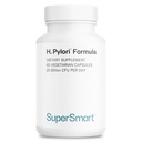 Supersmart H. Pylori Formula 20 Million CFU par jour (haute puissance) - Probiotique breveté Pylopass Lactobacillus Reuteri Supplément DSM 17648 Sans OGM et sans gluten - 60 capsules végétariennes