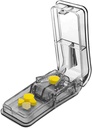 Pillensnijder voor kleine of grote pillen. De beste Multiple Pill Splitter ooit! Ontwerp in de VS. Verdubbelt als een pilsdoos. Niet geschikt voor kleine pillen. Sleutelhanger pil houder als een Bonus. (Grijs)