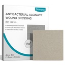 Dimora Upgrade Silver Calcium Alginate Wound Dressing - Antibacterial Non Stick Gauze, hoog absorberend Steriele Bandage Pads,4' x 4' Patches 5 Packs