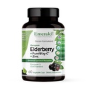 EMERALD LABS Elderberry Plus - Digestieve en immuunondersteuning met Europees vlierbessenextract, vitamine C als PureWay-C & Albion chelated zink - Veganistisch en glutenvrij - 60 plantaardige capsules (30 dagen)