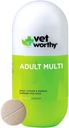 Vet Worthy Adult Multi Vitamines - Multivitamine voor honden ter ondersteuning van optimale gezondheid en algemene wellness - Hondensupplement met ijzer, magnesium, zink, vitamine A, B Vitaminen - Leversmaak, 60 tabletten