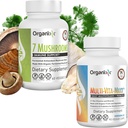 Organixx 7 Paddestoel Biologische Paddestoel Supplement (60 Vegetarische Capsule) & Multi-Vita-Maxx Whole Food Multivitamine (90 Gel Capsules)