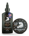 Bossman Jelly Beard Oil for Men & Baard Balm for Men Combo - Softens, Tames Moisturizes & Conditions - Stagecoach Scent - Natural Ingredients & Made in USA