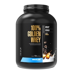 Maxler 100% Golden Whey Protein - 23 g eiwit per portie - Premium Wei Proteïne Poeder voor Pre Post Workout - Fast-Absorbing Wei Concentraat, Isolaat & Hydrolysaat Blend - Cappuccino 5 lb