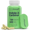 LongLifeNutri Indole-3-Carbinol 400mg - 120 Capsules végétariennes, 4 mois d'approvisionnement, complément biologique pour l'équilibre hormonal et la santé cellulaire, laboratoire testé, fabriqué aux États-Unis