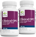 Terry naturellement Clinical OPC - Supplément de soutien cardiovasculaire et focus - Supplément alimentaire avec extrait de graines de raisin et lécithine de tournesol - Soutien immunitaire - 150 mg, 60 Softgels (paquet de 2)