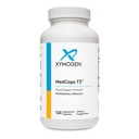 XYMOGEN MedCaps T3 - Schildklierondersteuningsformule met vitamines + kruiden - Selenium, zink, vitamine E + C, Ashwagandha, Guggul Extract en Jodiumsupplement (120 capsules)