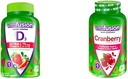 Vitafusie Extra sterkte Vitamine D3 Gummy Aardbei Flavored Bone & Immune Support (120 Tellen) + Cranberry Gummies voor vrouwen Urinaire gezondheid Ondersteuning (60 Tellen)