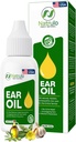 Biologische oorolie voor oorontsteking - Natuurlijke oordruppels voor oorpijn, zwemmersoor & wasverwijdering - Kids, volwassenen, Baby & hond oorpijn Remedie - oordruppels met Mullein, Knoflook Made in USA (0,5 Oz)