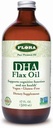 Flora DHA Vlasolie - Ondersteunt de gezondheid van het brein - Bevat Vegan Omega-3-6-9, Glutenvrij, Kosher & Non-GMO - Houd Gekoeld - Glazen Fles - 17 fl. oz.