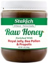 Stakich Royal Jelly, Bee Pollen, Propolis Enriched Raw Honing - Pure, Onbewerkt, Onverhit - 5 Pond (80 Ounce)