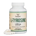 L-tyrosine 1000mg per portie, 120 Veggie Capsules (L Tyrosine Supplement voor geheugen, aandacht, en focus) Aminozuur, Vegan Safe, Non-GMO door dubbel hout