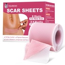 Feuilles de cicatrices en silicone, bande de cicatrices en silicone pour cicatrices chirurgicales, section C, tire-culotte, suppression de l'ampoule kéloïde, bande de visage pour rides nuit (1.6"X 59" Roll-1,5M-Pigment Reduction-Pink)