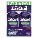 ZzzQuil, slaaphulp, nacht slaaphulp vloeistof, 50 mg difenhydramine HCl, vallen slaap snel, niet-habit vormen, opwarmen Berry smaak, 12 FL OZ (pakket van 2)