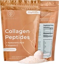 Collageen Peptides Poeder met Hyaluronzuur en vitamine C, Gehydrolyseerde Collageen Poeder, Huid, Haar, en Nails Ondersteuning, Grass-Fed Collageen voor vrouwen en mannen, Natuurlijk Bron, Unflavored 16oz