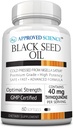 Goedgekeurde Science Black Seed Oil - Cold Pressed Nigella Sativa - Boost Immunity, Respiratory, Cognitive, and Digestive Health - 2% Thymochinon - 1 Bottle - 60 Softgels - Made in The USA