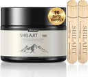 shilajit Pure Himalaya Biologische Shilajit voor mannen en vrouwen shilajit Resin Supplyment met Biologische Ayurvedische Blend in Hoge Potentie voor Energie, Kracht Boost&Immune Ondersteuning (50 Gram)