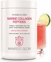 Marine Collageen Peptides - Dragon Fruit, Kokoswater, Ananas - Vitamine C Hyaluronzuur Koper Zink Biotin Niacin D3 B-complex - Haarhuid & Nagels, 30 porties