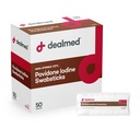 Dealmed Povidon Jodium 10% Swabsticks - Individually Sealed Packets Perfect voor wondverzorging en draagbare eerste hulpkits, 50/box (verpakking van 1)