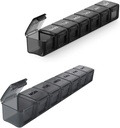 2 Pack Extra Grote Pillen Organisator, Sukuos Weekly Pillen Case met Clear Lid, Artritis Vriendelijke Geneeskunde Organisator voor Pillen/Vitamine/Visolie/Suplements, BPA Gratis, Makkelijk te reinigen